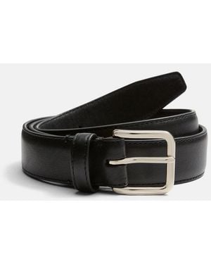 Vince Classic Leather Belt - Black