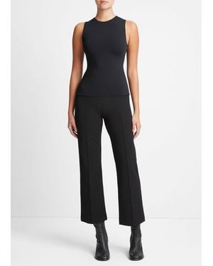 Vince Stretch-jersey Shell, Black, Size Xs - Blue