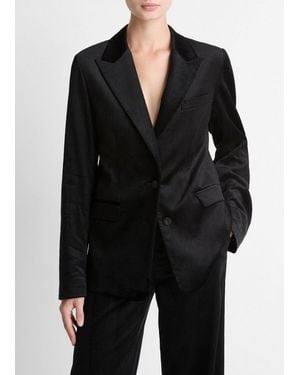 Vince Italian Velvet Blazer - Black