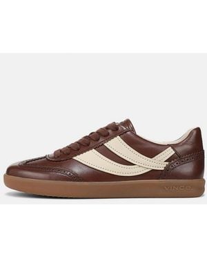 Vince Oasis Brogue Leather Trainer - Brown