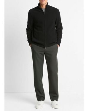 Vince Plush Cashmere Full-Zip Jumper - Black