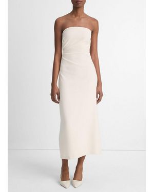 Vince Strapless Draped Dress - White