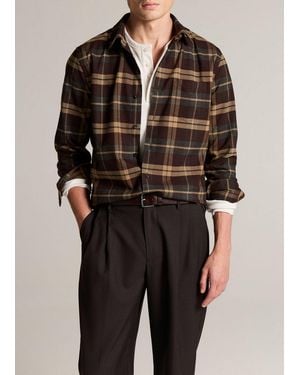 Vince Lowland Plaid Button-Front Shirt - Black