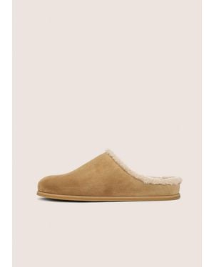 Vince Leo Shearling Clog Mule - Natural