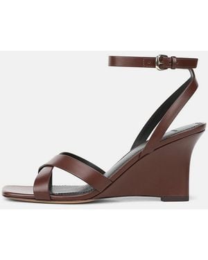 Vince Parma Leather Wedge Sandal - White