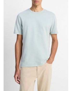 Vince Birdseye Jacquard Pima Cotton T-Shirt - Blue