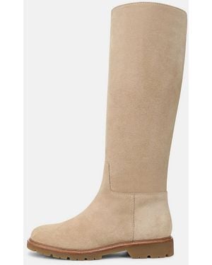 Vince Sibelle Suede Riding Boot - White