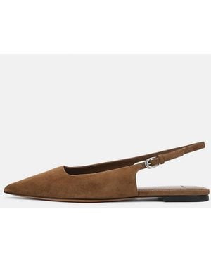 Vince Gracy Suede Slingback Flat - White