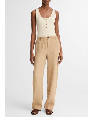 Vince Hemp Low-Rise Utility Pant - Natural