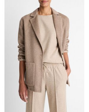 Vince Double-Face Wool & Cashmere-Blend Blazer - Natural