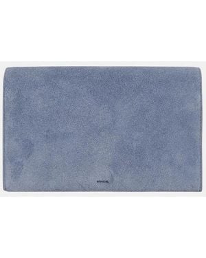 Vince Suede Crsbody Wallet - Blue