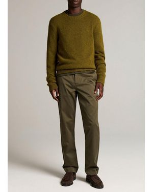 Vince Owen Athletic Brushed Cotton Twill Chino - Green