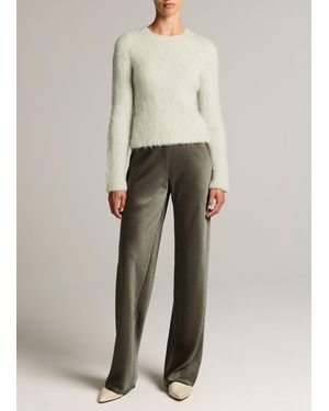 Vince Colette High-Rise Fluid Satin Bias Pant - Natural