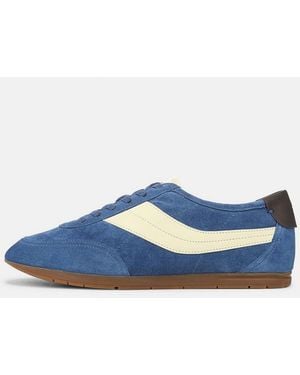 Vince La Suede & Leather Slip-On Runner Trainer - Blue