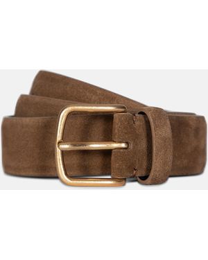 Vince 32Mm Suede Belt - Brown