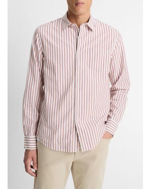 Vince Hermosa Stripe Button-Front Shirt - Pink