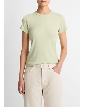 Vince Pima Cotton-Blend '90S Shrunken T-Shirt - Natural