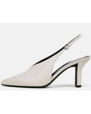 Vince Devi Leather Slingback Pump - White