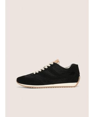 Vince Oasis Suede & Brushed Fabric Runner Sneaker - Black