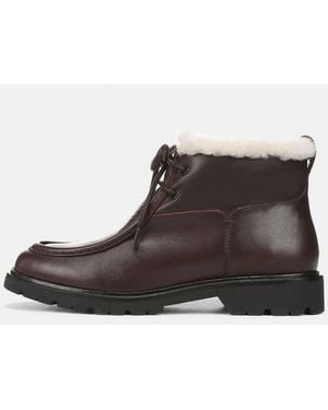 Vince Sierra Shearling-Lined Lug-Sole Boot - Brown