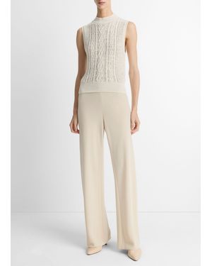 Vince High-waist Bias Pant - White