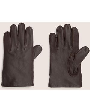 Vince Classic Cashmere-Lined Leather Glove - Brown