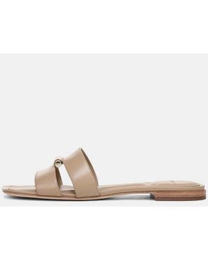 Vince Piper Leather Slide Sandal - White