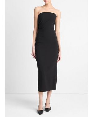 Vince Strapless Draped Dress - Black