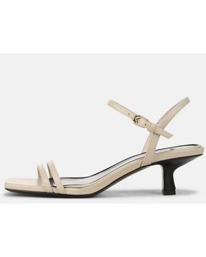 Vince Tilda Leather Heeled Sandal - White