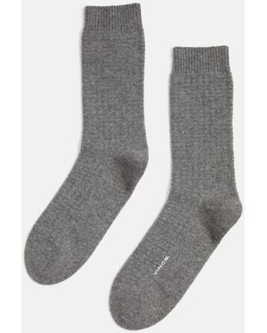 Vince Cashmere Thermal Sock - Grey