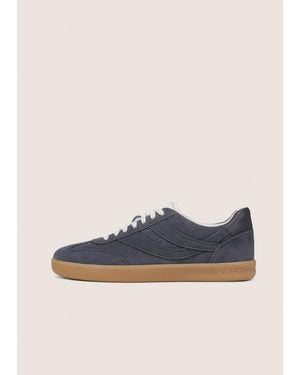 Vince Oasis Contrast-Edge Suede Sneaker - Blue