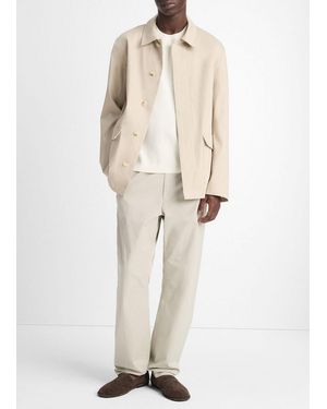 Vince Short Cotton Mac Coat - Natural