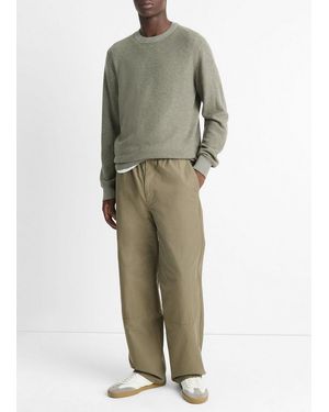 Vince Cotton-Blend Parachute Pant - Green