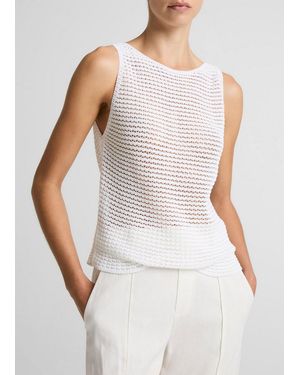Vince Italian Cotton-Blend Cord Tank - White