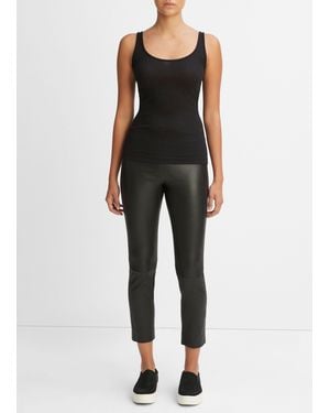 Vince Scoop Neck Tank - Black