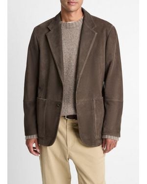 Vince Suede Sport Coat - Brown