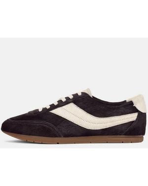 Vince La Calf Hair Slip-On Runner Sneaker - White