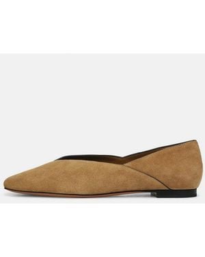 Vince Carmen Suede Flat - White