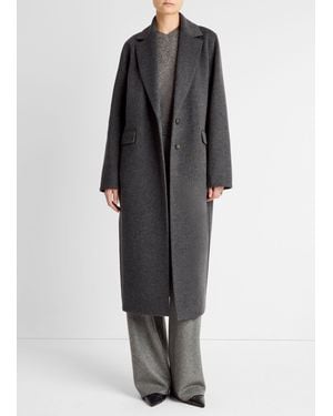 Vince Wool-Blend Single-Breasted Coat - Black
