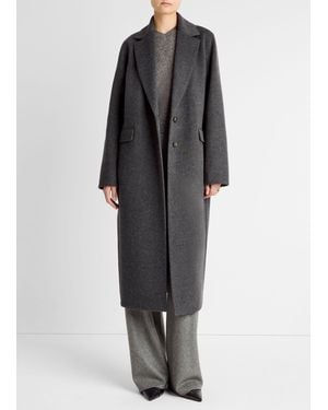 Vince Wool-Blend Single-Breasted Coat - Black
