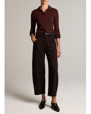 Vince Washed Cotton Twill Mid-Rise Utility Pant - Multicolor