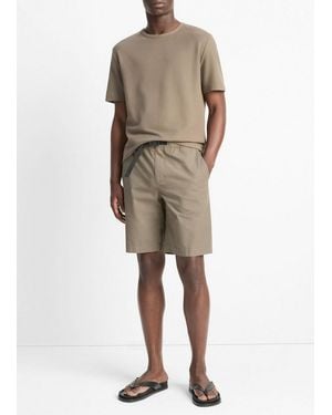 Vince Italian Cotton Ripstop Belted Short - Natural