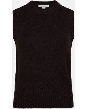 Vince Cotton-Blend Bouclé Shell - Black