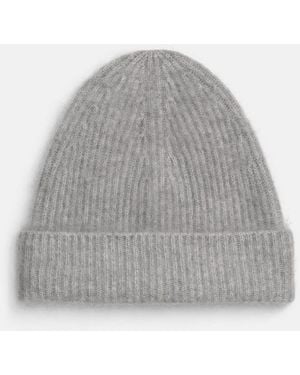 Vince Brushed Cashmere Beanie - Gray