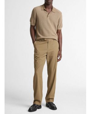 Vince Louie Relaxed Cotton Extended-Tab Trouser - Natural