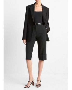 Vince Cuffed Cropped Pant - Black