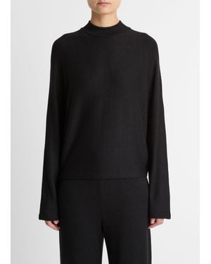Vince Cosy Dolman-Sleeve Mock-Neck Top - Black