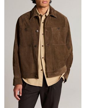 Vince Suede Station Jacket - Brown