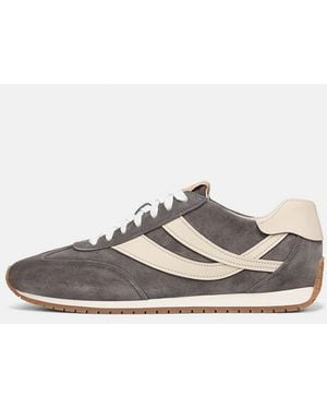 Vince Oasis Suede & Leather Runner Trainer - White