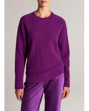 Vince Plush Cashmere Crew Neck Sweater - Purple